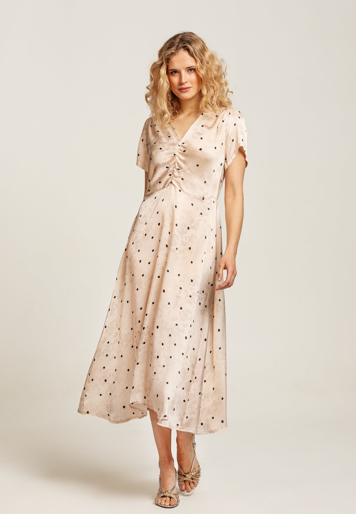 Indigo Dress Rain Dot