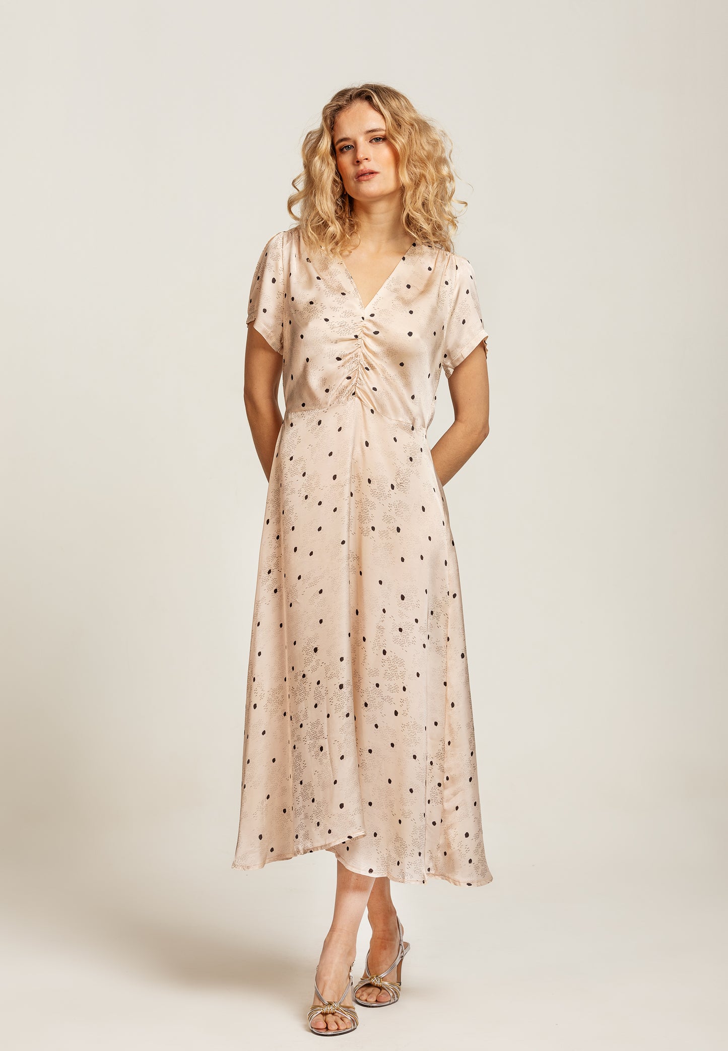 Indigo Dress Rain Dot