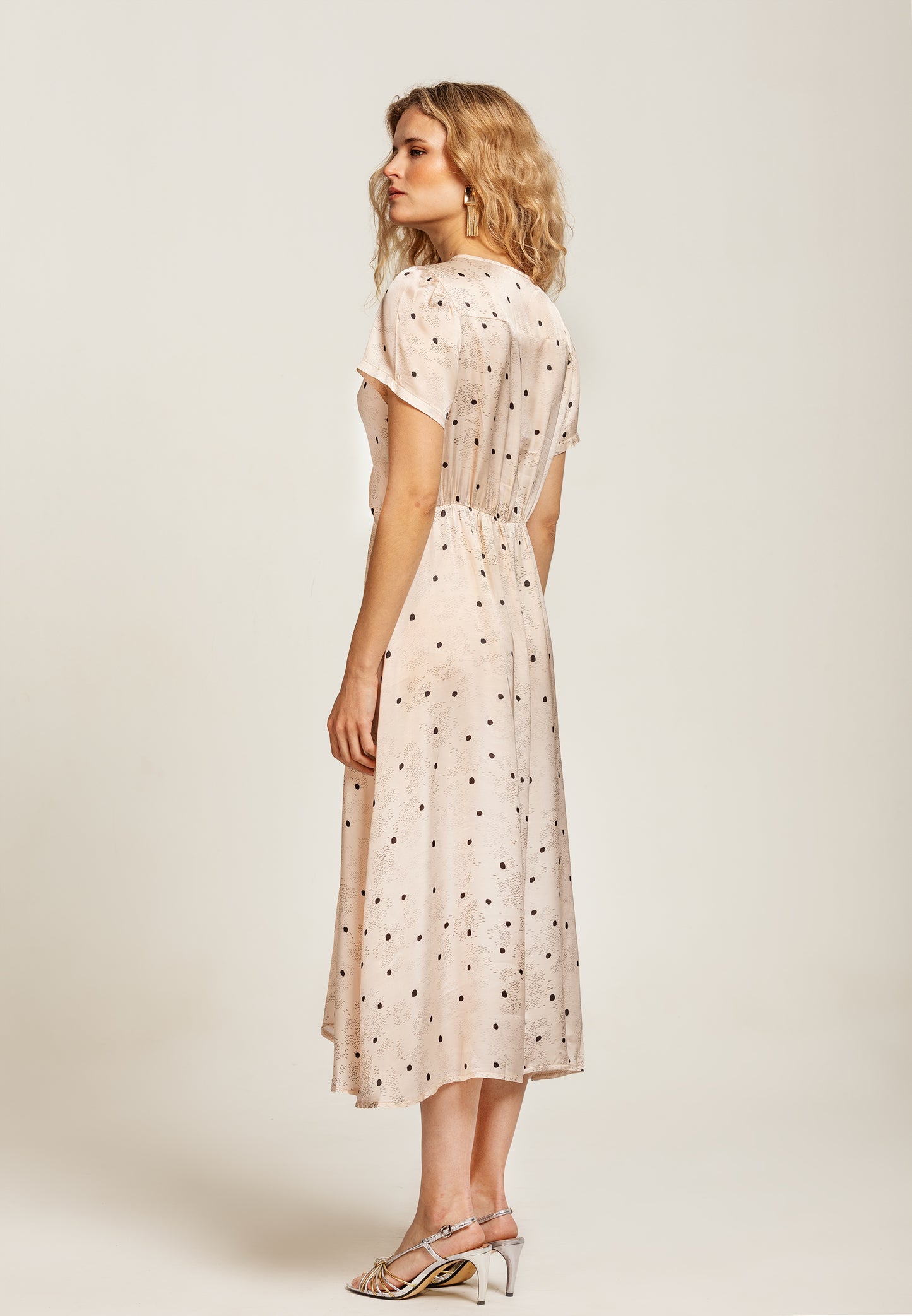 Indigo Dress Rain Dot