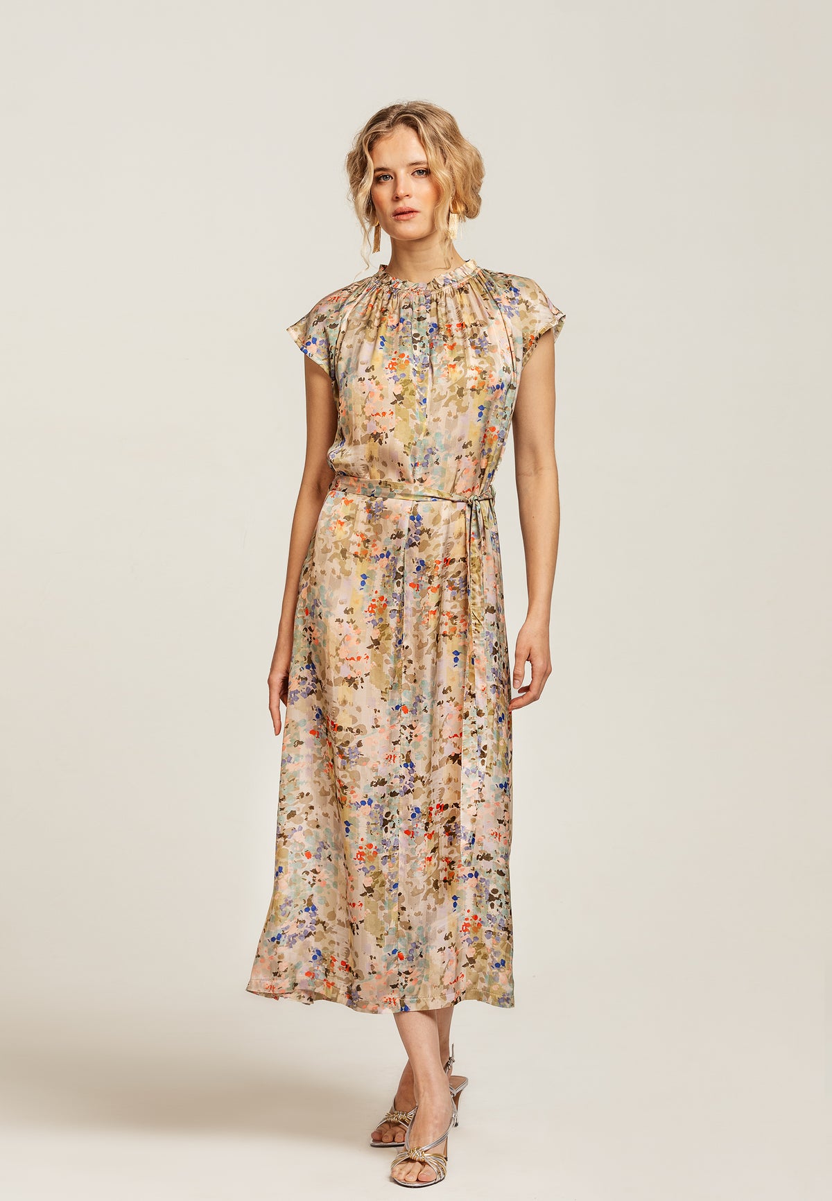 galadriel dress Ikat Grey – MAJA ROOS Rayon is exceptionally soft guruixu Swiss Dot Smocked OSCARS Style:EE01977BK