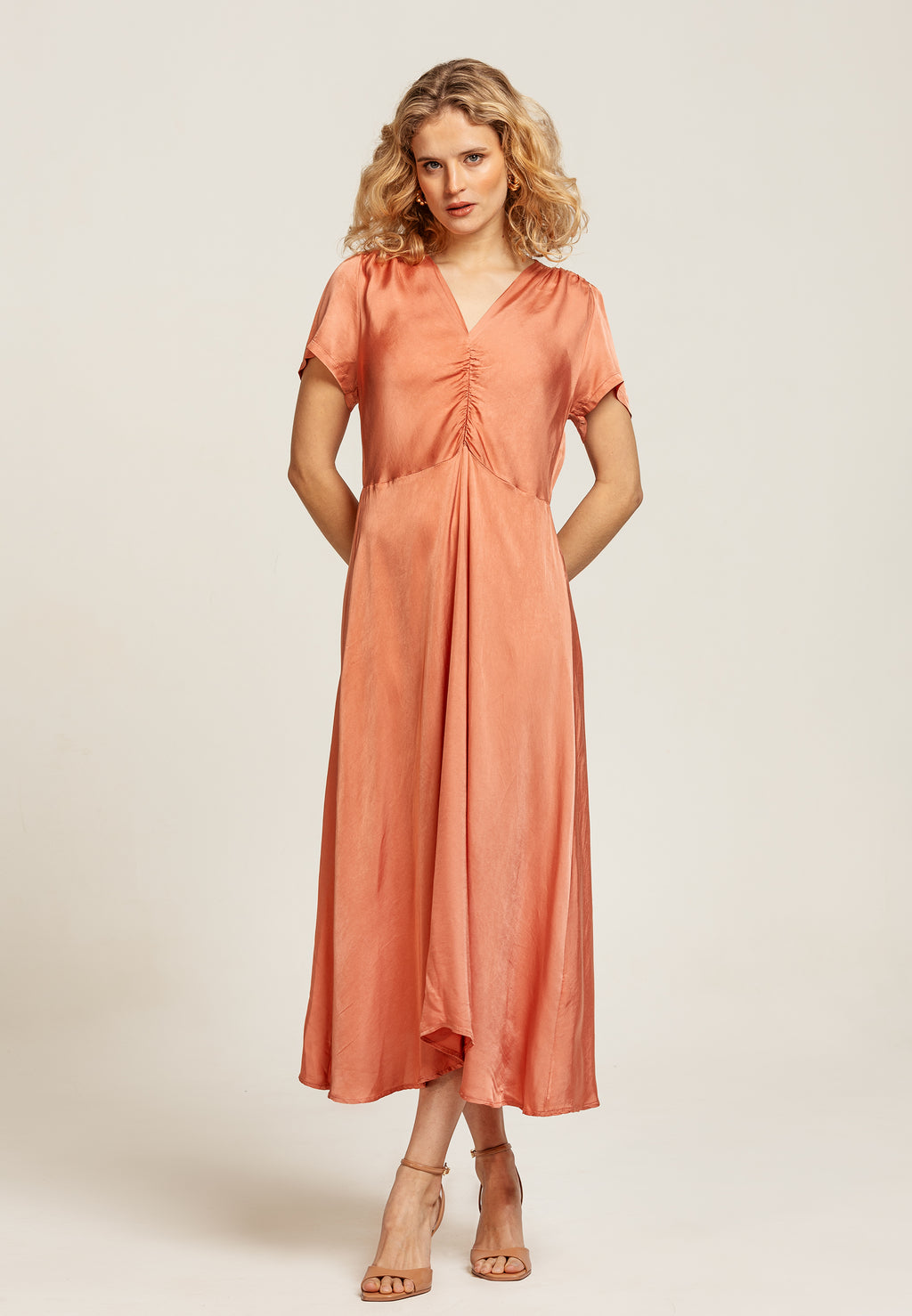 Indigo Dress Dark Clay