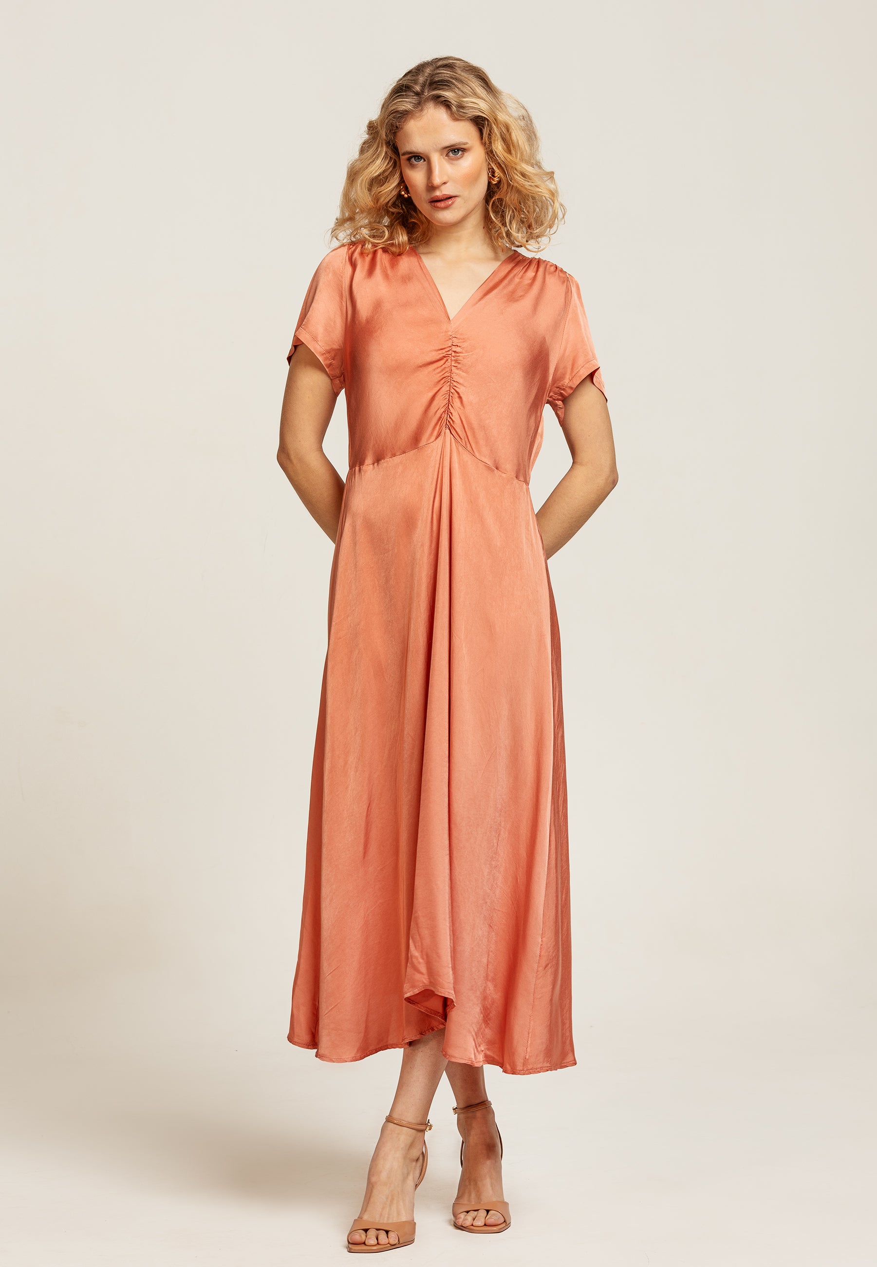 Indigo Dress Dark Clay