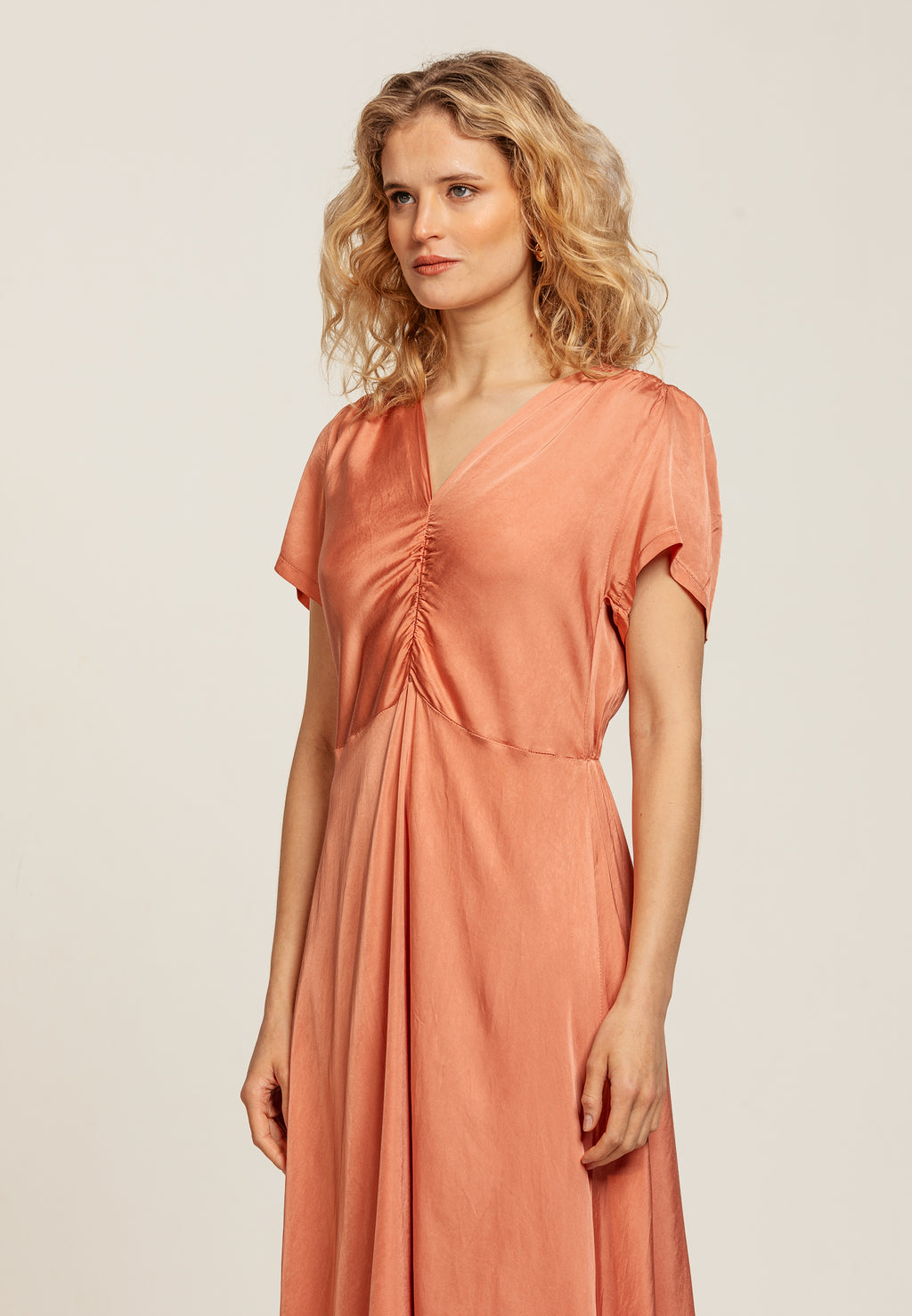 Indigo Dress Dark Clay