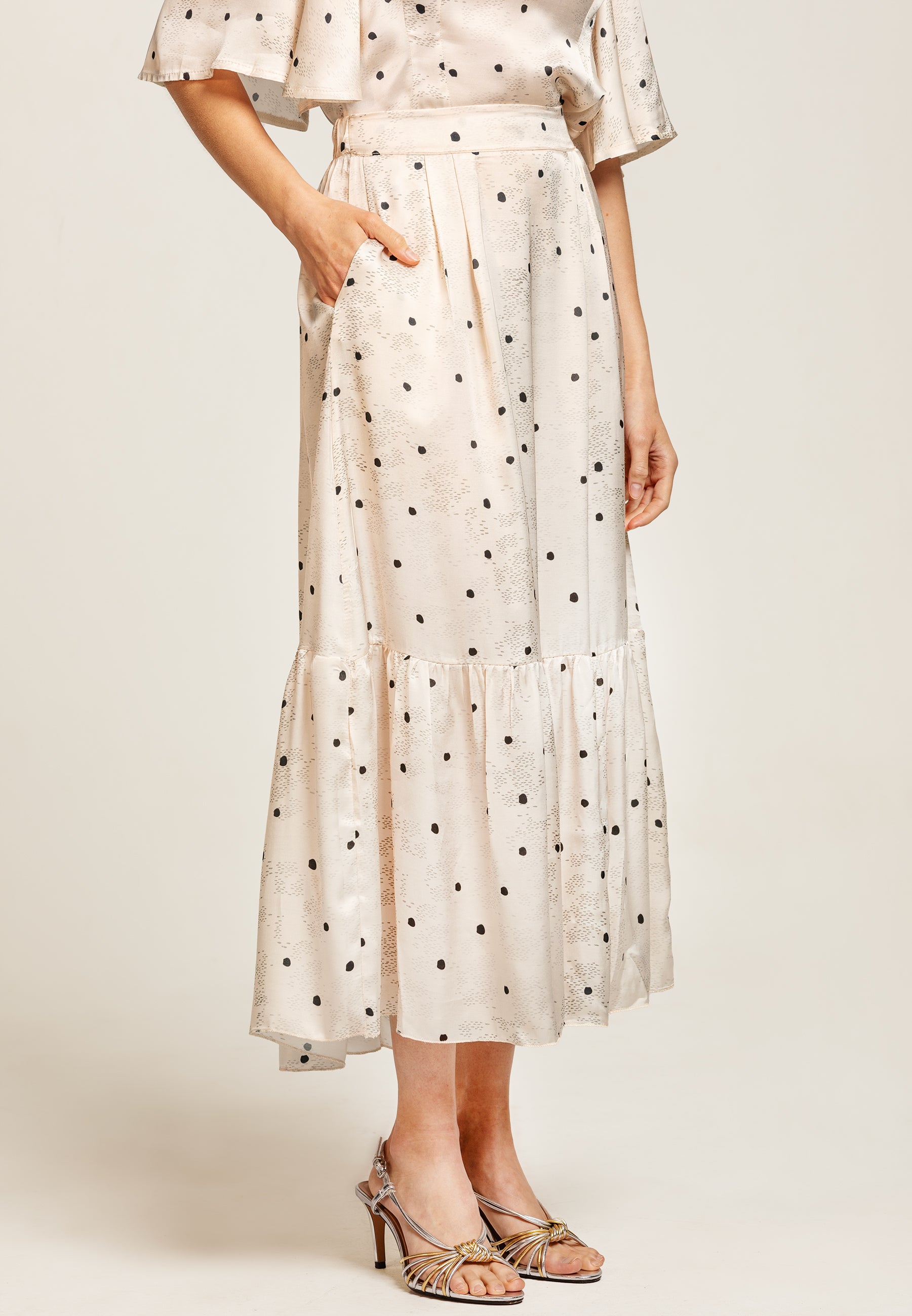Noelle Skirt Rain Dot