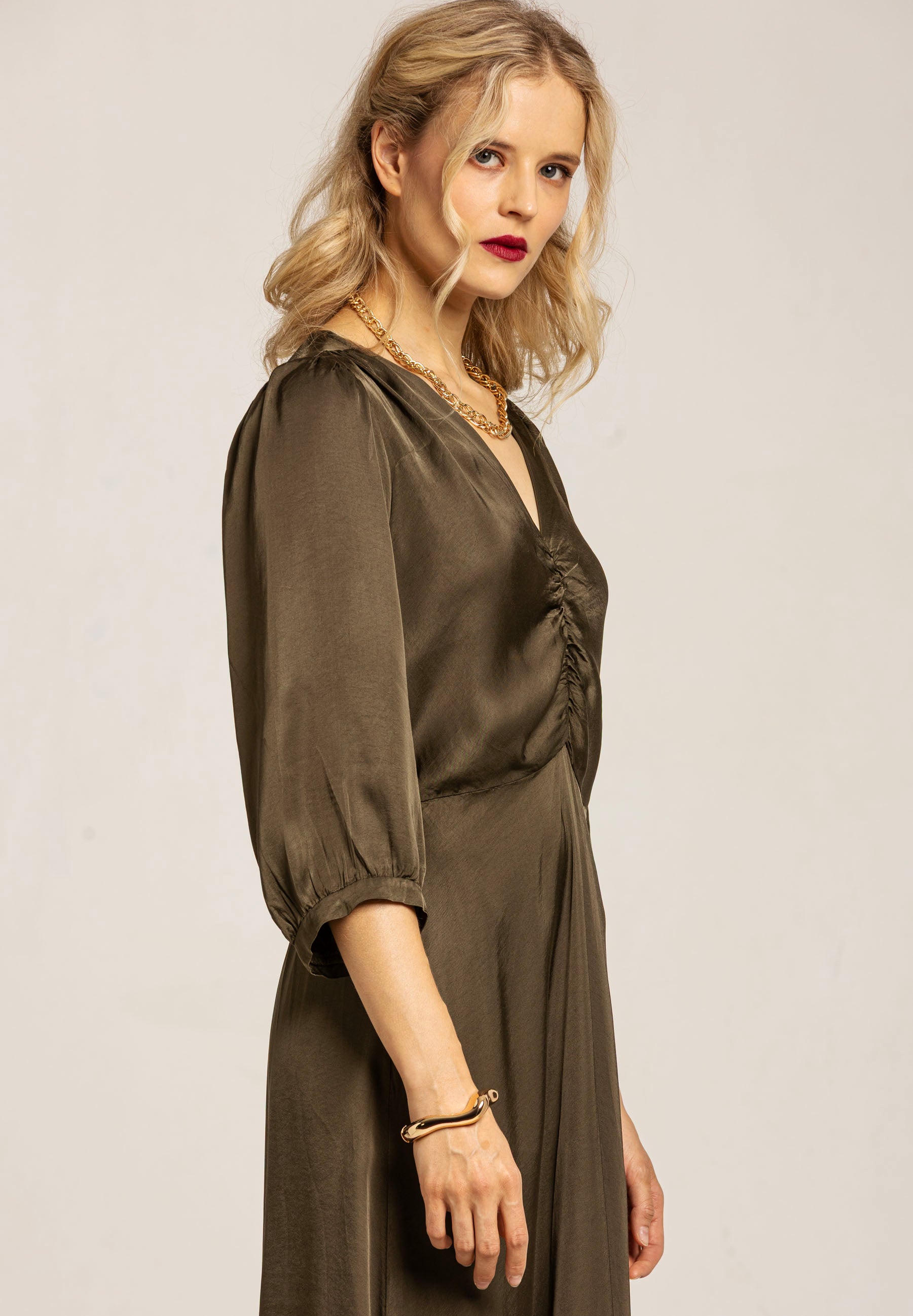 Jamaica Dress Dark Moss