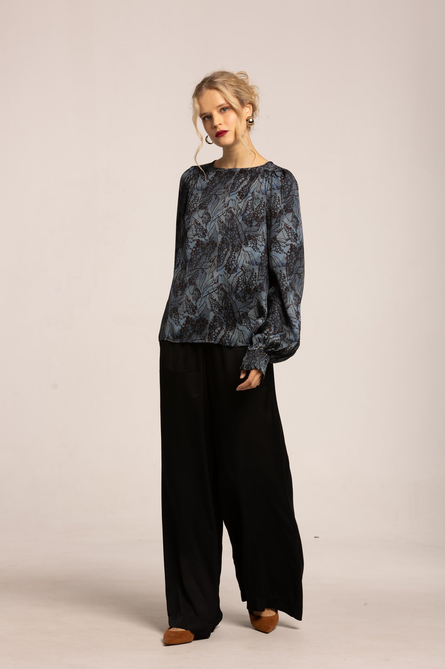 Florence Blouse Botani Blue