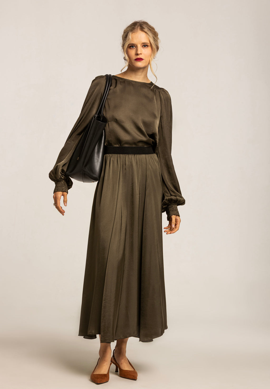 Florence Blouse Dark Moss