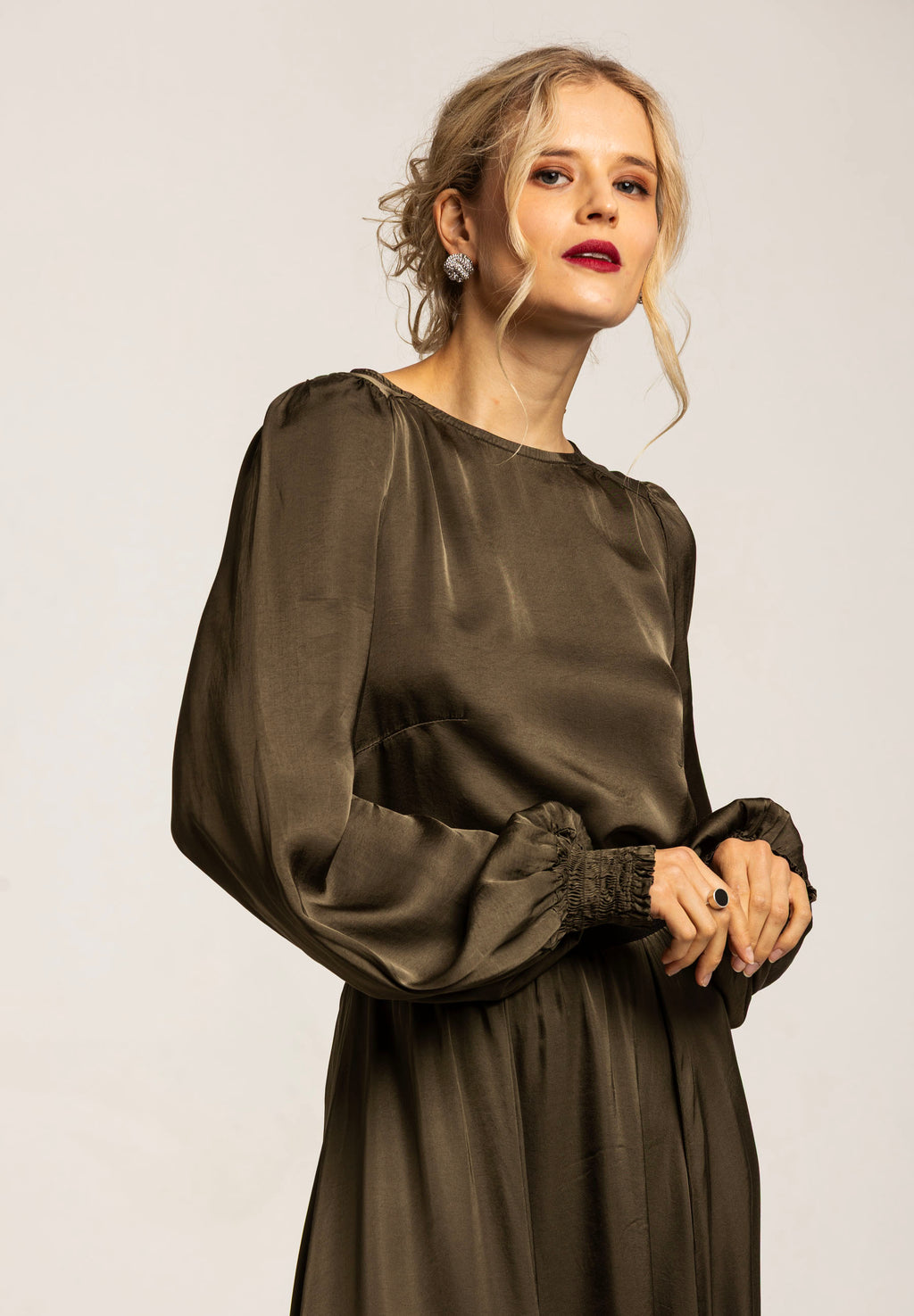 Florence Blouse Dark Moss