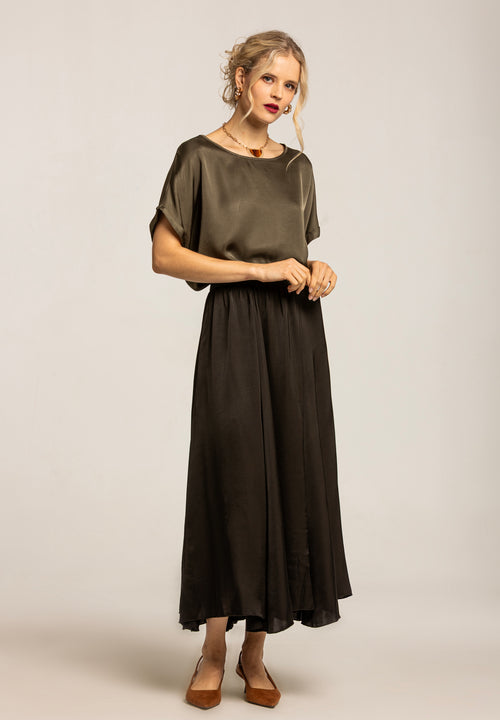 Fergie Top Dark Moss