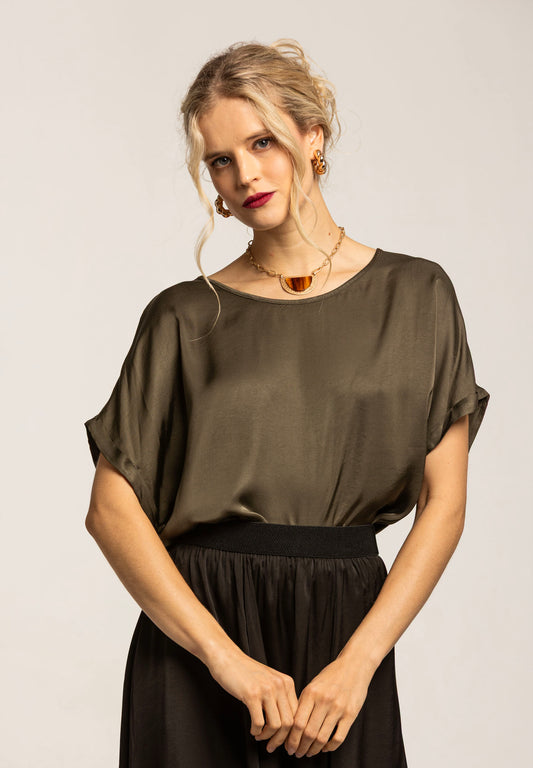 Fergie Top Dark Moss