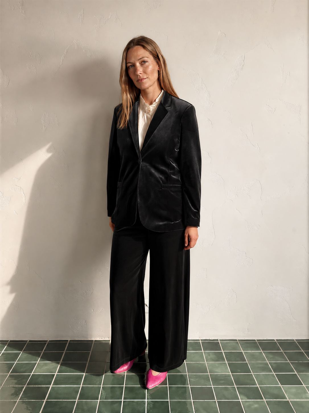 Faris Trousers Black velvet