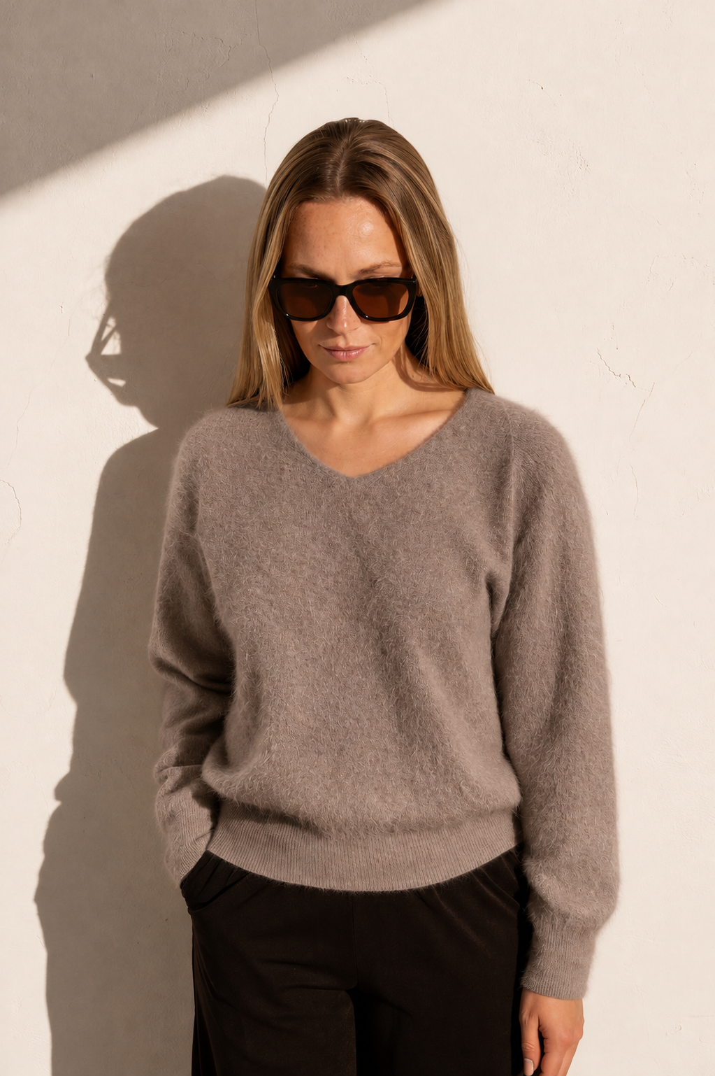 Merry V-neck Jumper Mocca