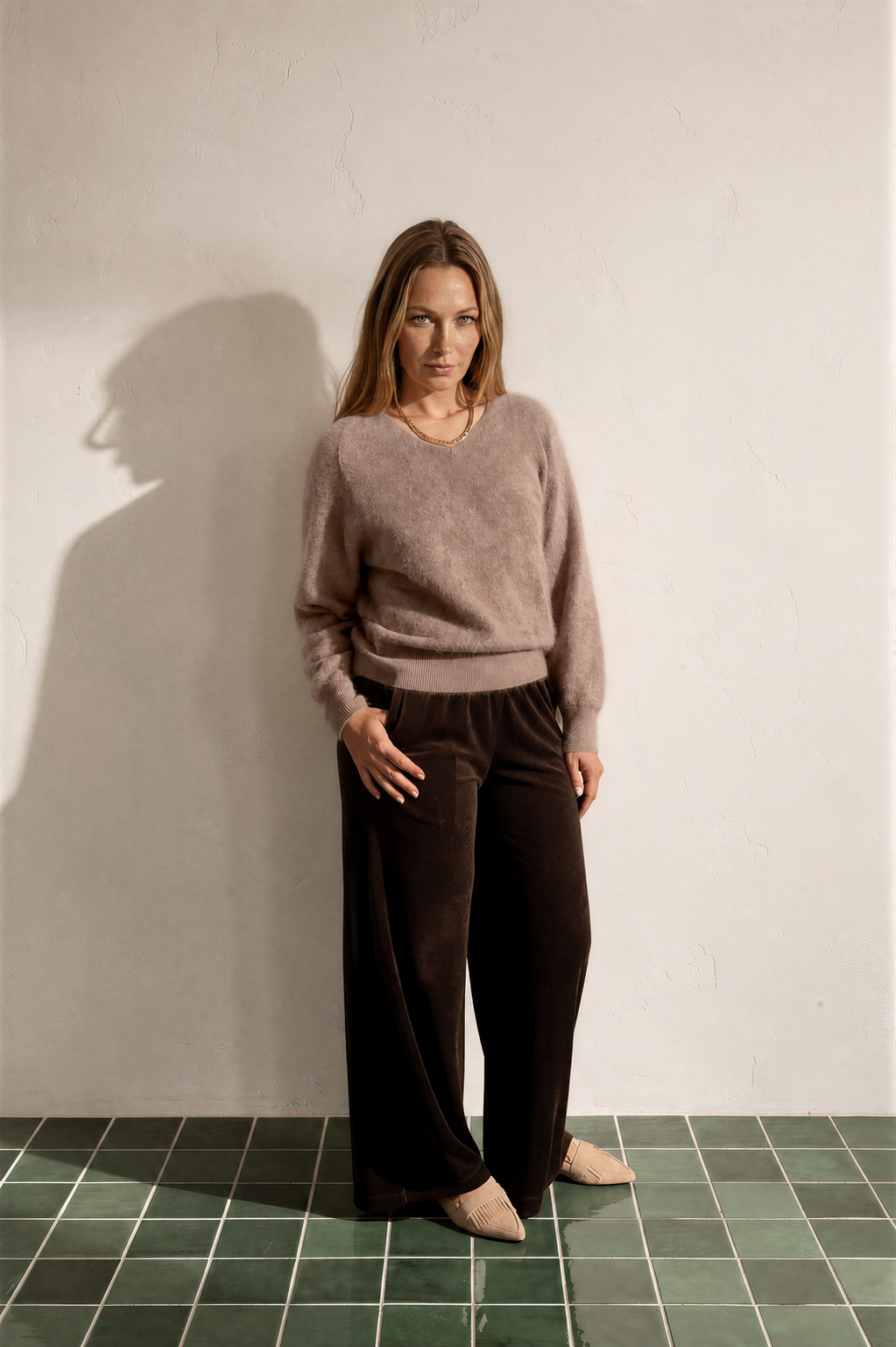 Merry V-neck Jumper Mocca