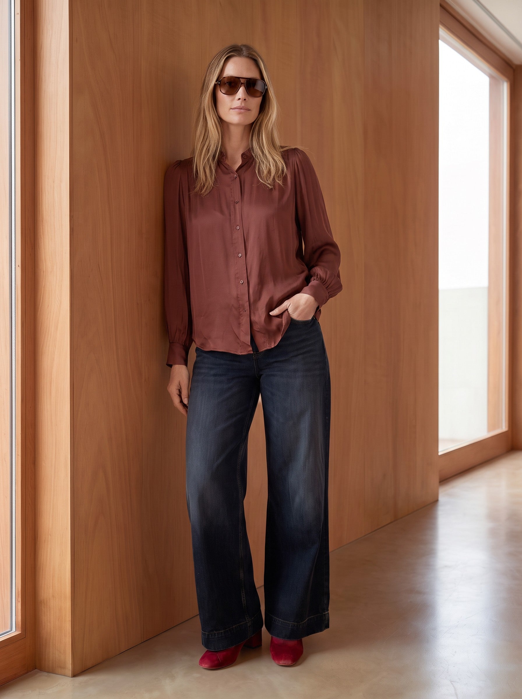 Moa Blouse Bordeux