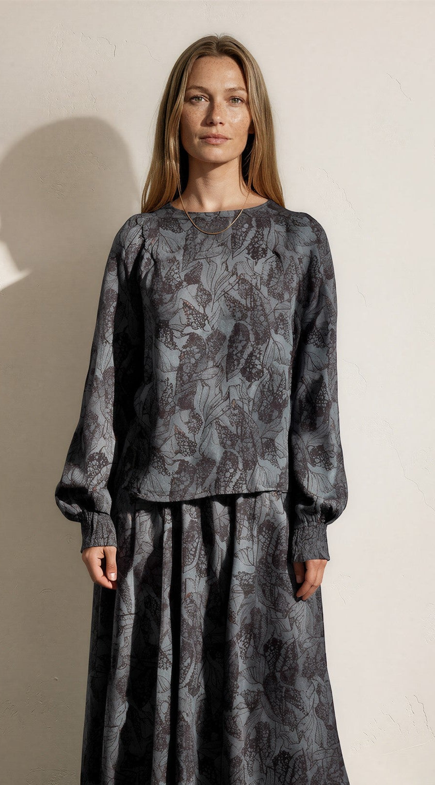 Florence Blouse Botani Blue