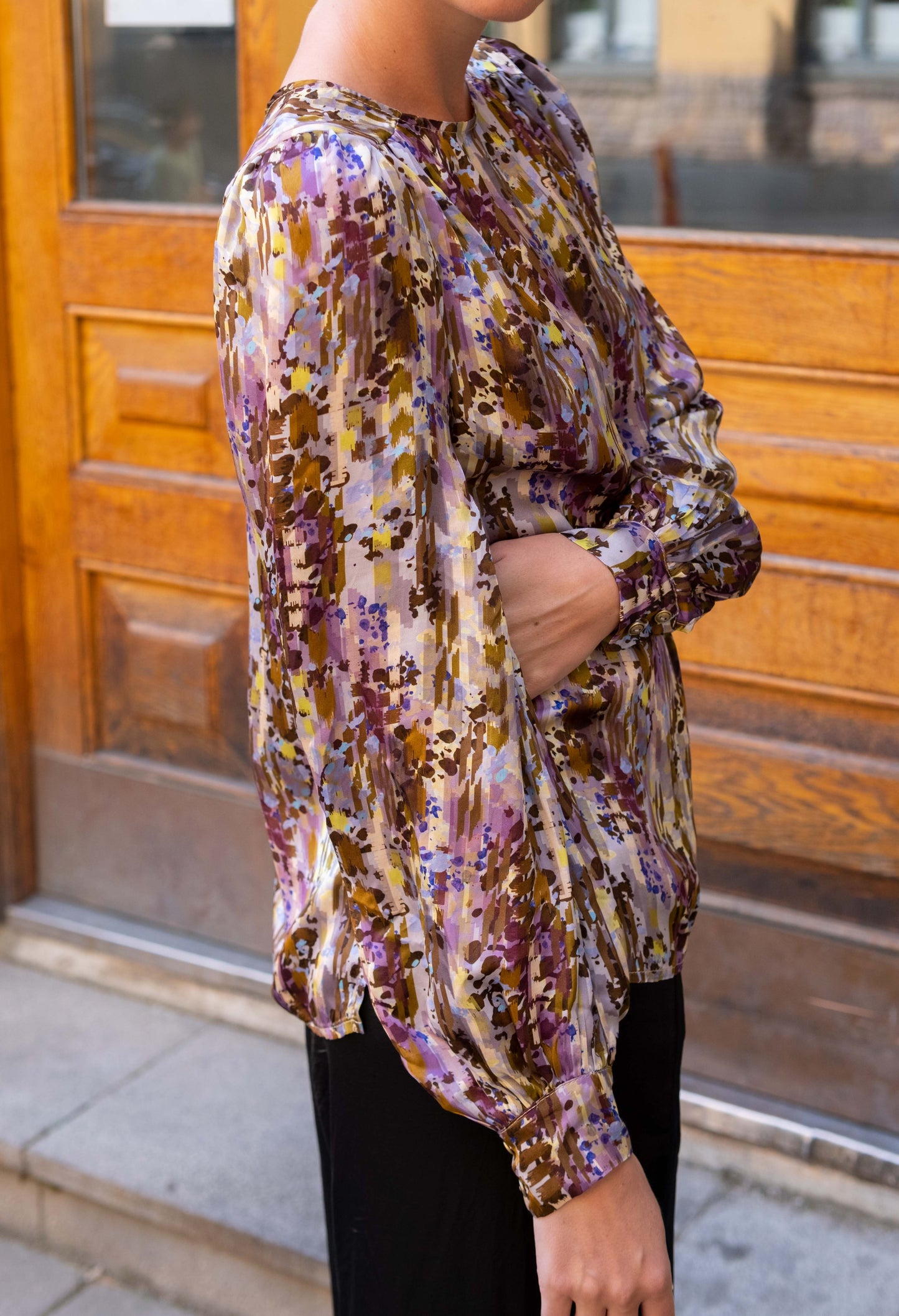 Josefin Blouse Ikat Purple