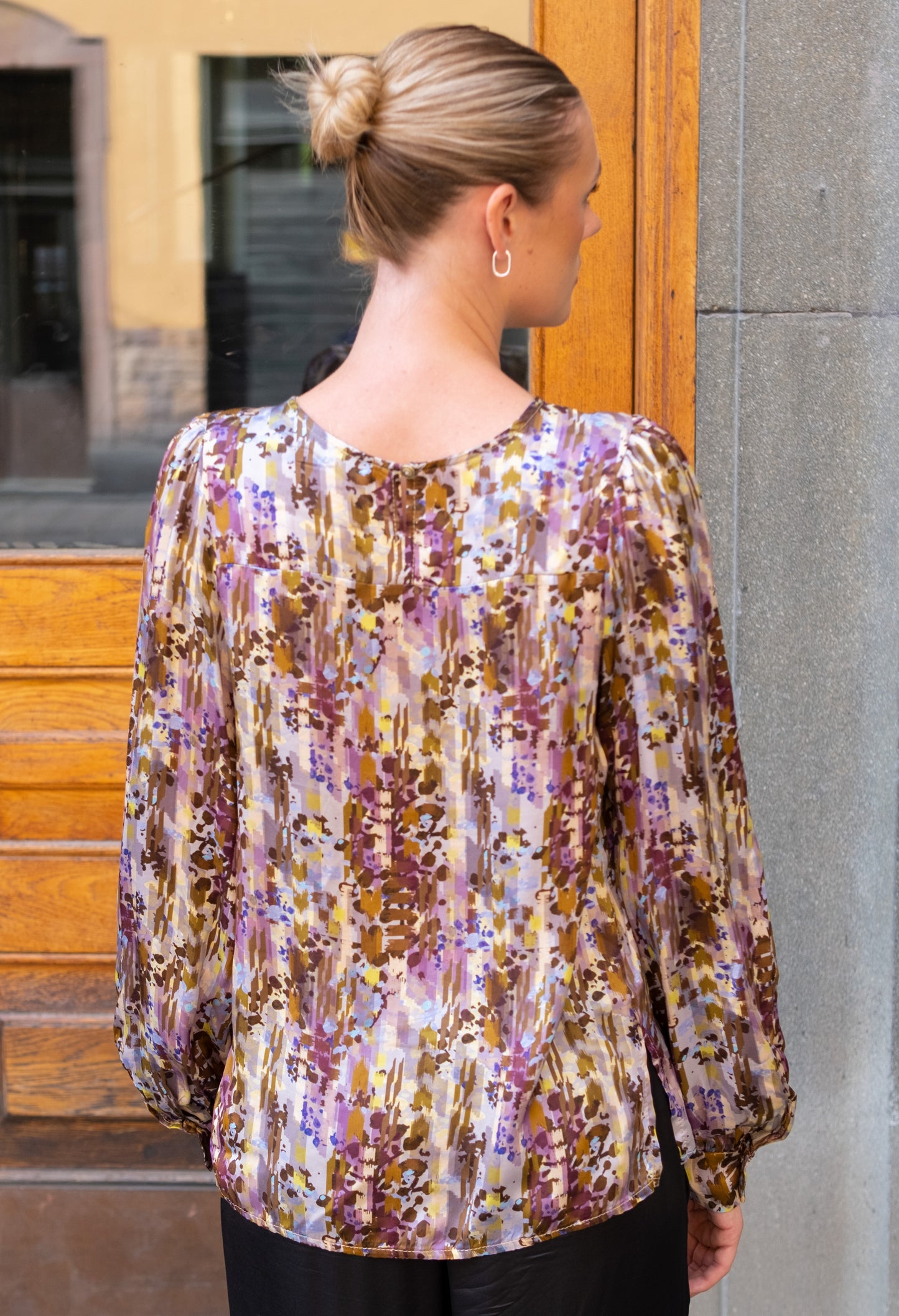 Josefin Blouse Ikat Purple