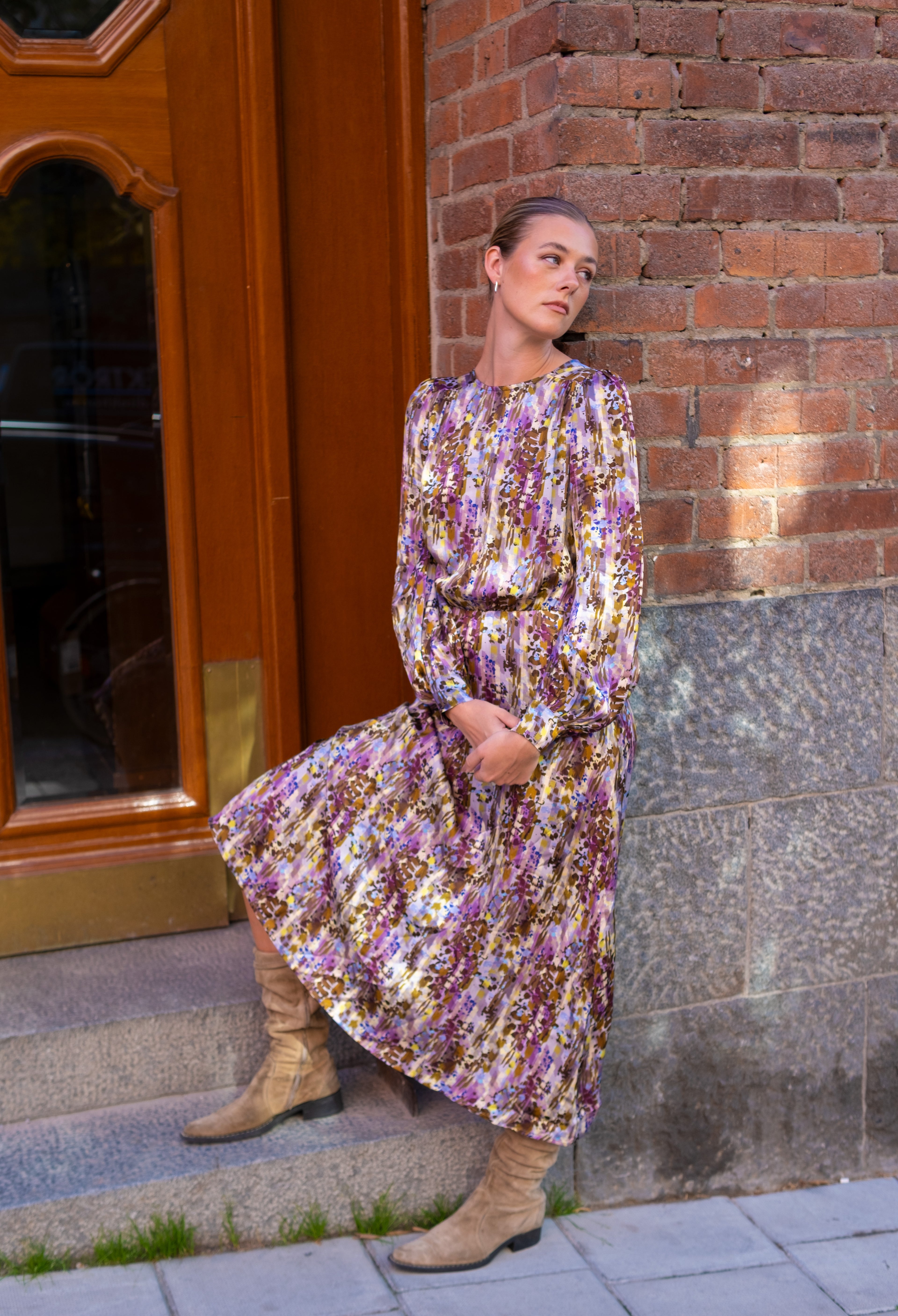 Juliet Dress Ikat Purple