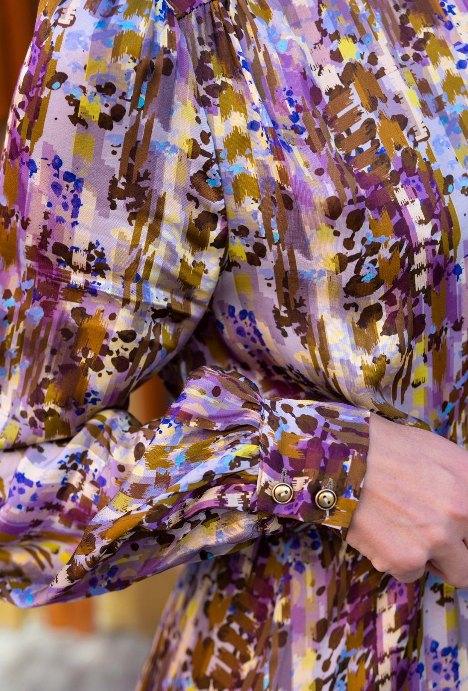 Juliet Dress Ikat Purple