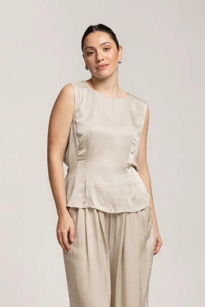 Inga Blouse Light Taupe