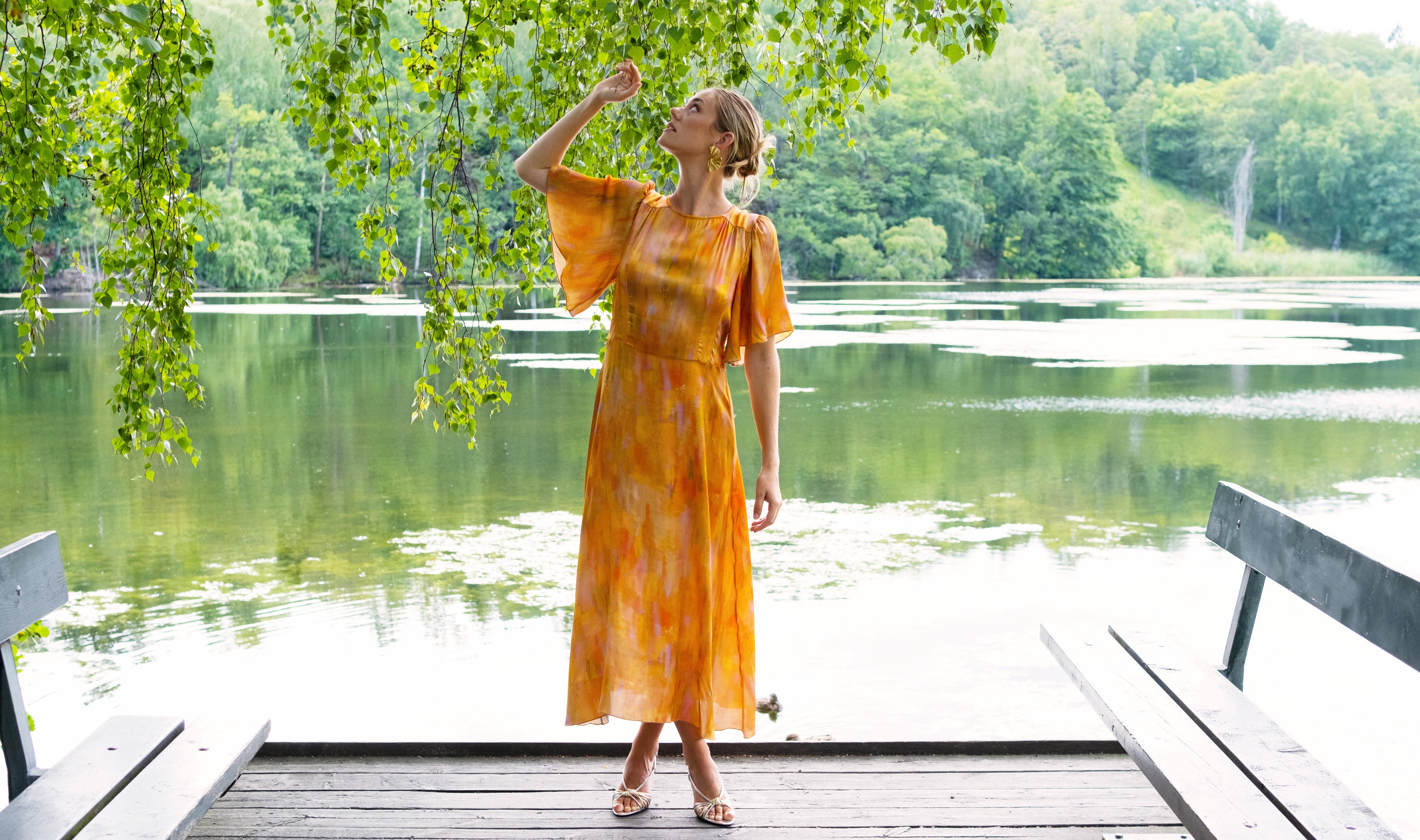 orange-silk-dress-klänning-silk-siden-viskos-elegant-snygg
