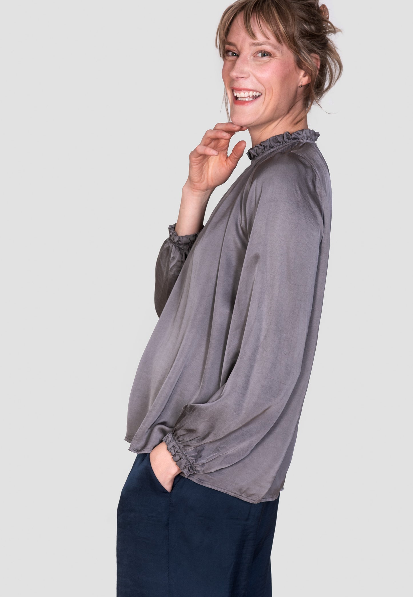 Valetta Grey Blouse