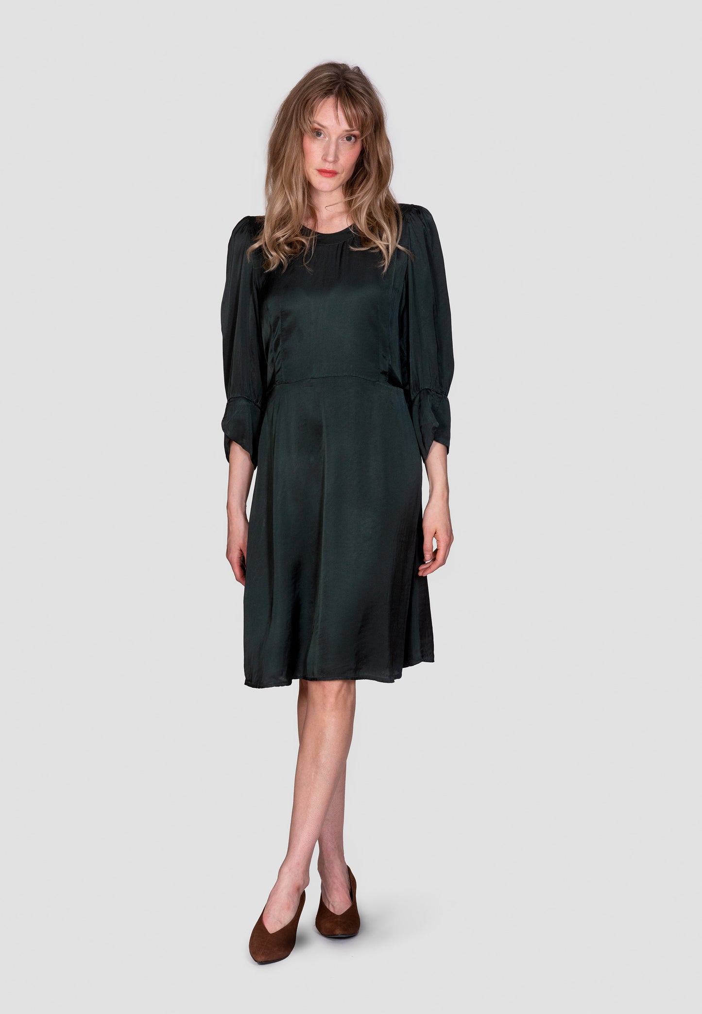 Kenza Dress Bottle Green